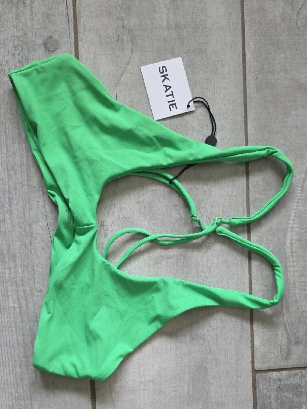 Skatie - Jasmine (Top) & Dylan (Bottoms) Bright Green Two-Piece Bikini Set - Picture 2 of 5